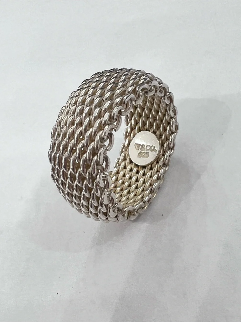 Tiffany & Co. Somerset mesh ring.